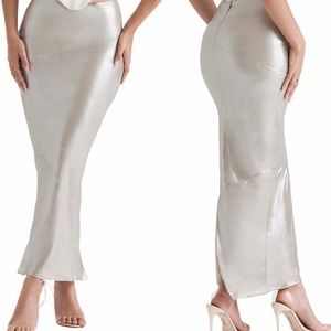 House of cb Colette satin skirt